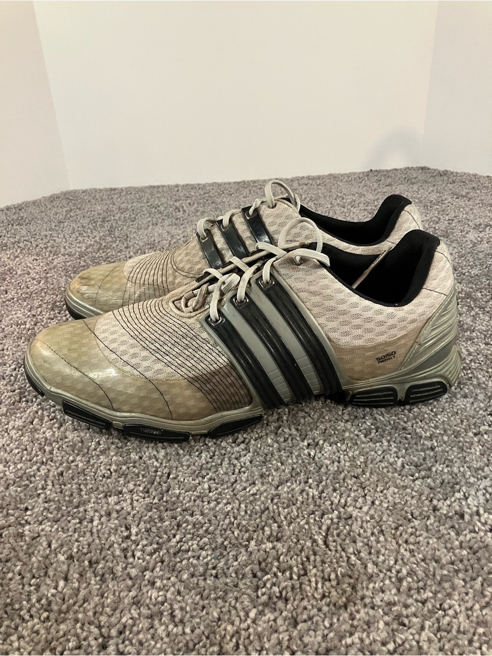 Adidas Tour 360 Gray Black Golf Shoes Mens Size 12
